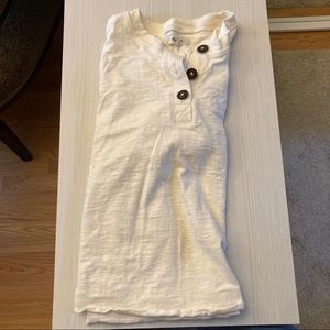Madewell boyfriend button henley thick t-shirt